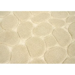 Tapis sortie de douche mémoire de forme beige 75x45cm