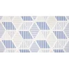 Tapis vinyle confort imprimé bleu et blanc 100x50cm