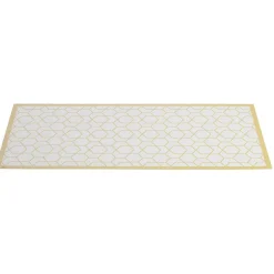 Tapis vinyle imprimé graphique jaune L.99 cm