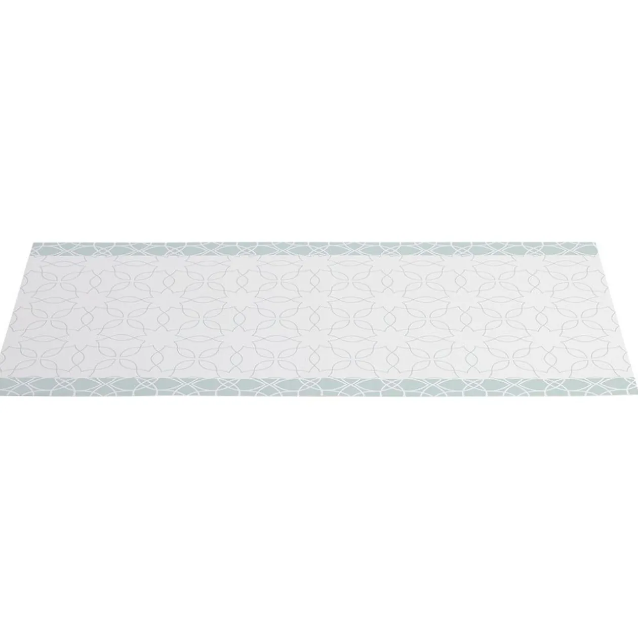 Tapis vinyle imprimé rosace bleu L.99 cm