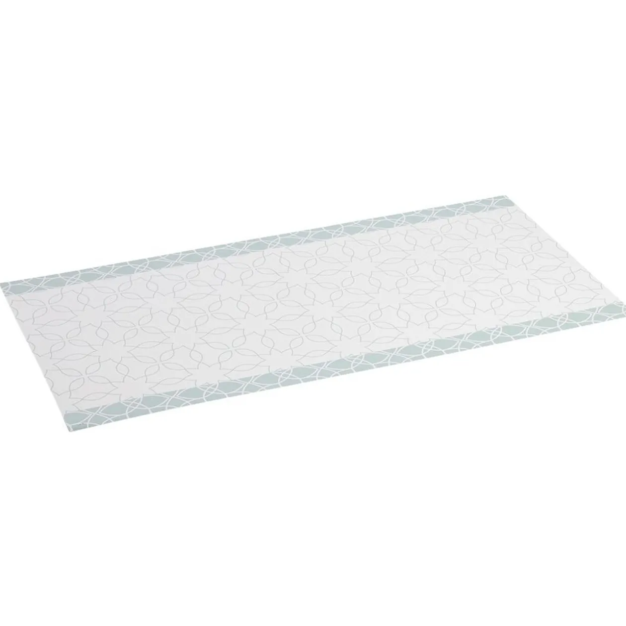 Tapis vinyle imprimé rosace bleu L.99 cm