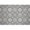 Tapis vinyle motif carreau de ciment gris et blanc