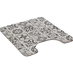 Tapis WC pvc design carreau de ciment gris
