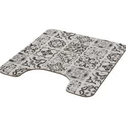 Tapis WC pvc design carreau de ciment gris