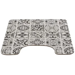 Tapis WC pvc design carreau de ciment gris