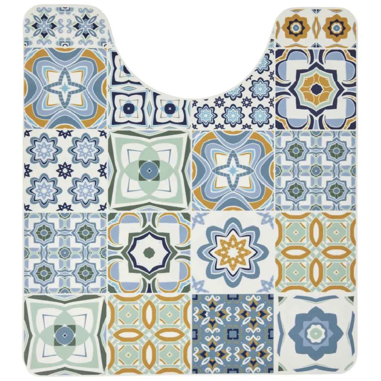 Tapis WC vinyle motif carreau de ciment