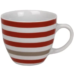 Tasse à café blanche à rayures