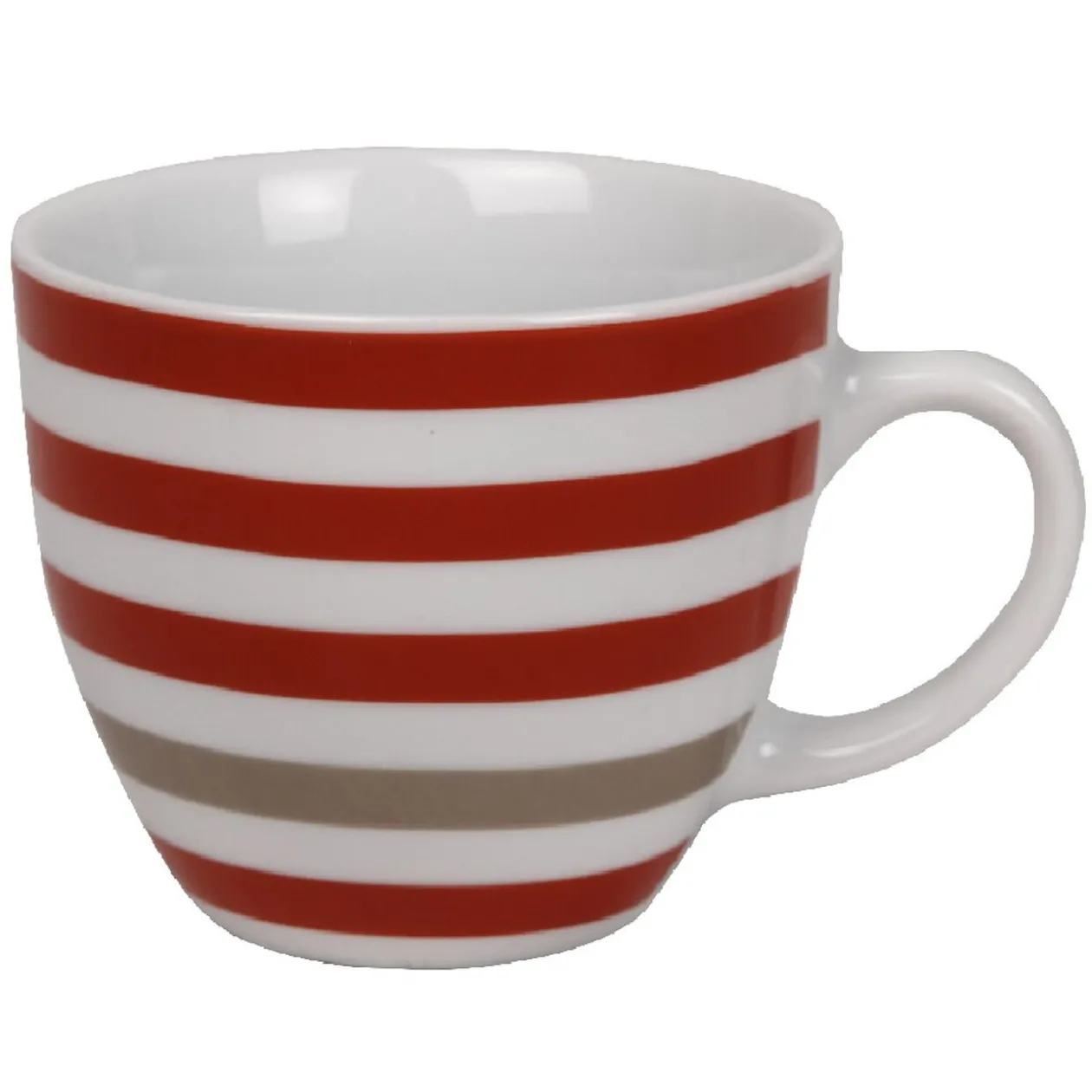 Tasse à café blanche à rayures