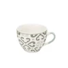 Tasse à café en porcelaine motif Carreau de ciment gris 22 cl