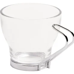 Tasse à café en verre anse métal x6