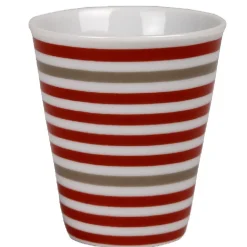 Tasse à expresso blanche à rayures x4