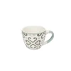 Tasse à expresso en porcelaine motif Carreau de ciment gris 9 cl