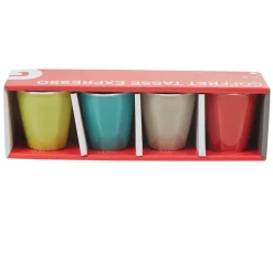 Tasse à expresso multicolore x4