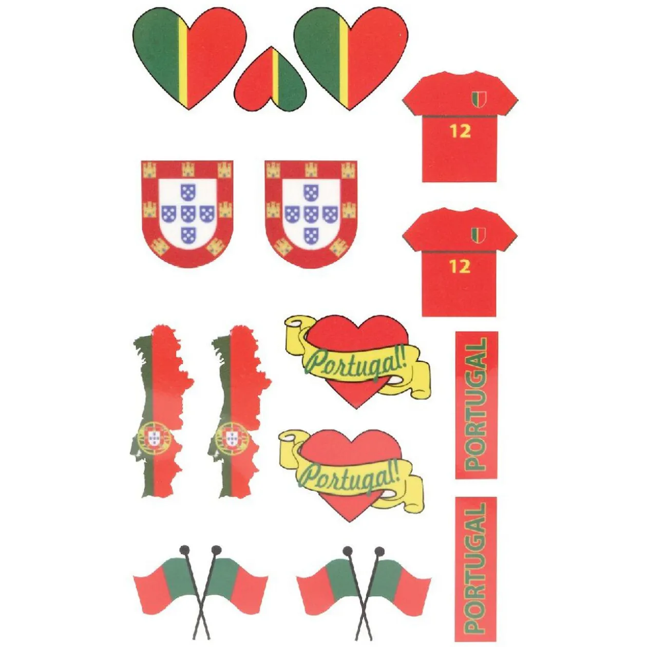 Tatoo éphémère pour supporter Portugal