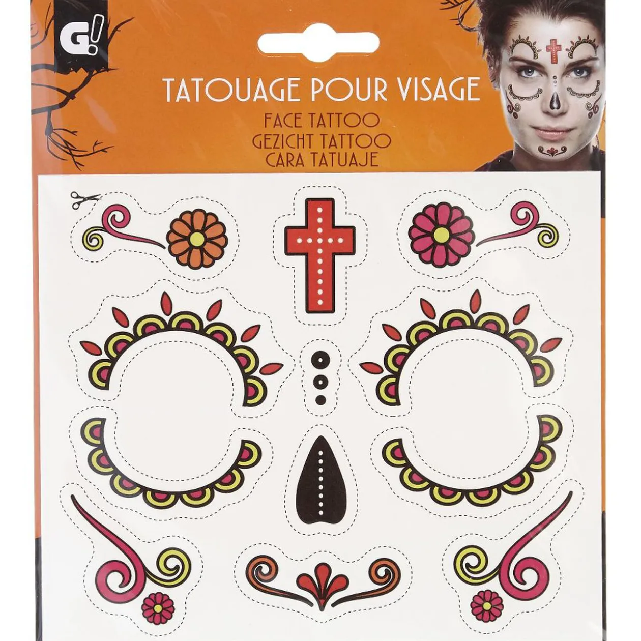 Tatouage pour visage Halloween