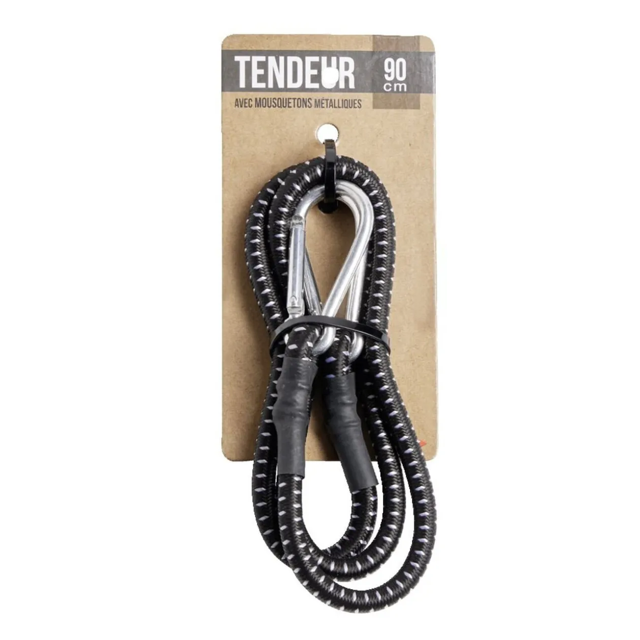 Tendeur avec mousquetons métalliques 90cm