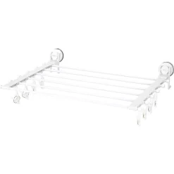 Étendoir mural séchoir à linge avec fixation à ventouse