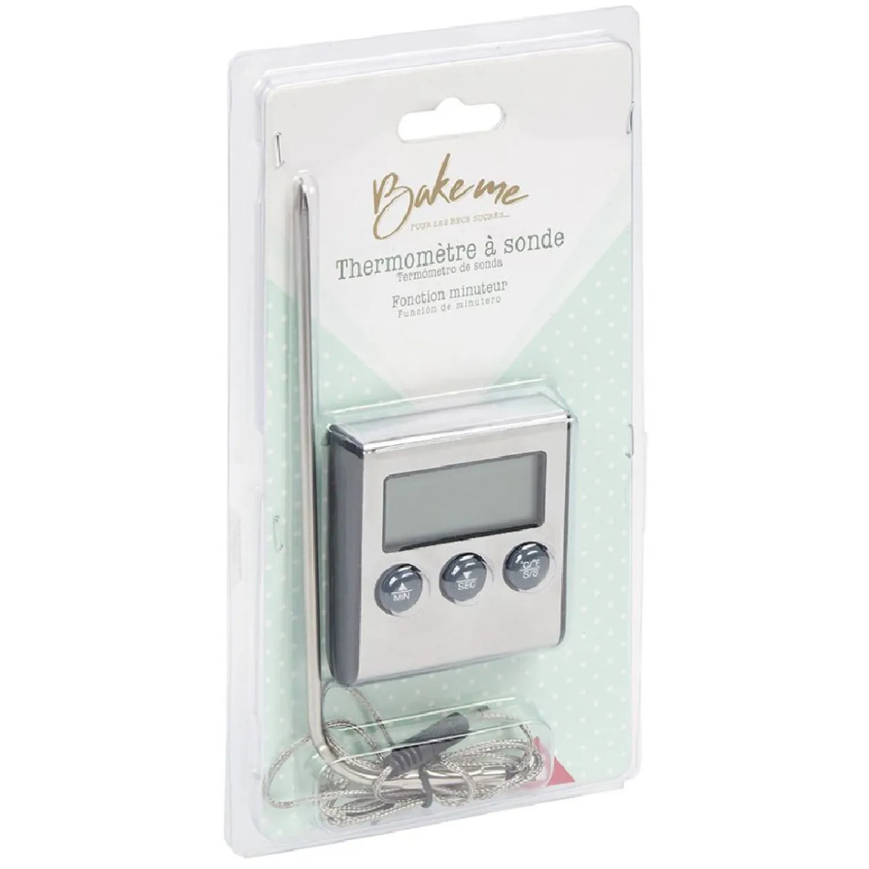 Thermomètre de cuisine à sonde avec minuteur