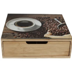 Tiroir à dosettes design graines de café
