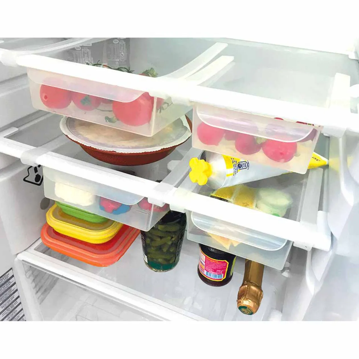 Tiroirs transparents encastrables pour réfrigérateur x4