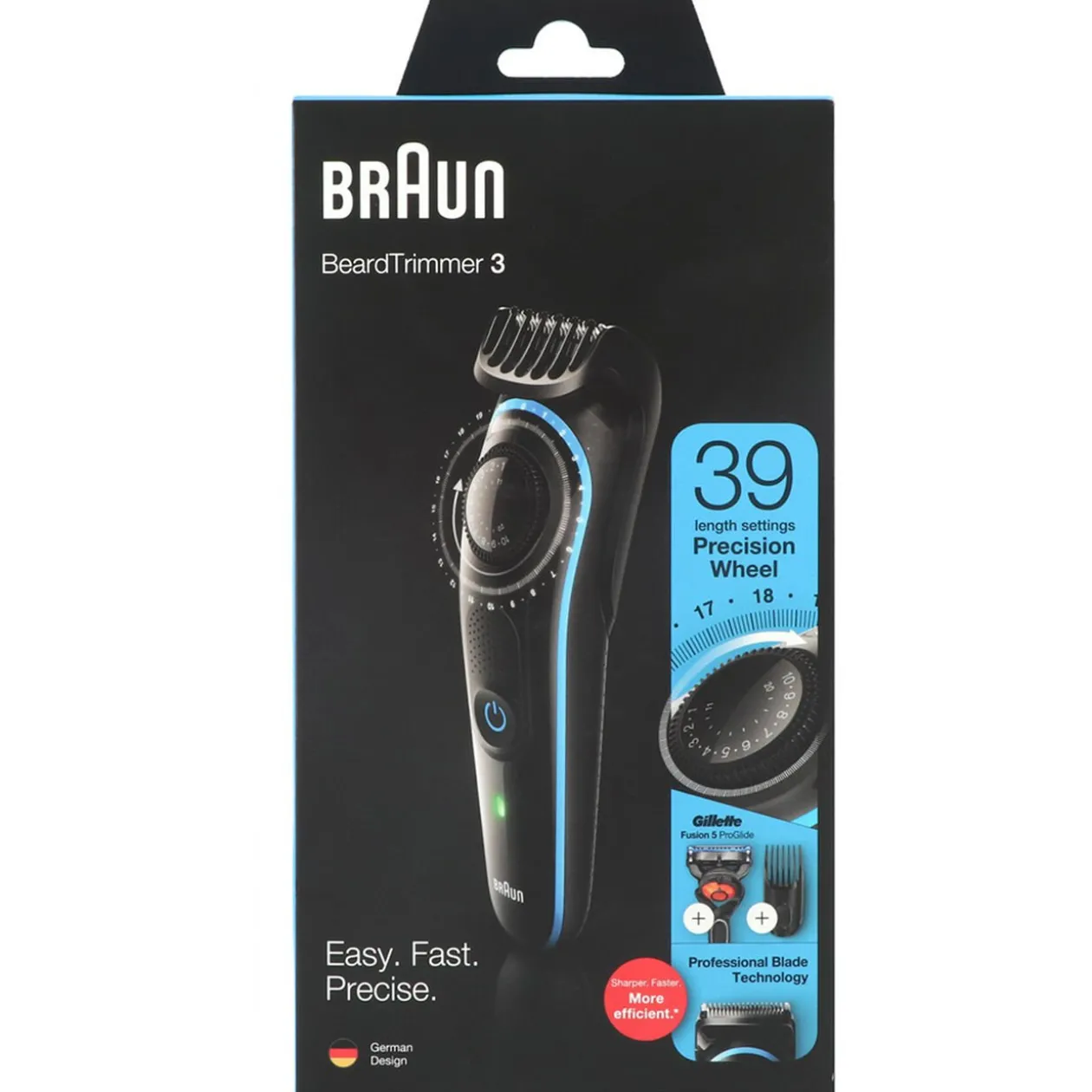 Tondeuse à barbe Braun BT3240 sans fil 39 longueurs de coupe