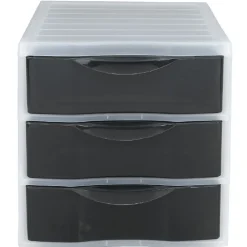 Tour 3 tiroirs A4 noir et blanc