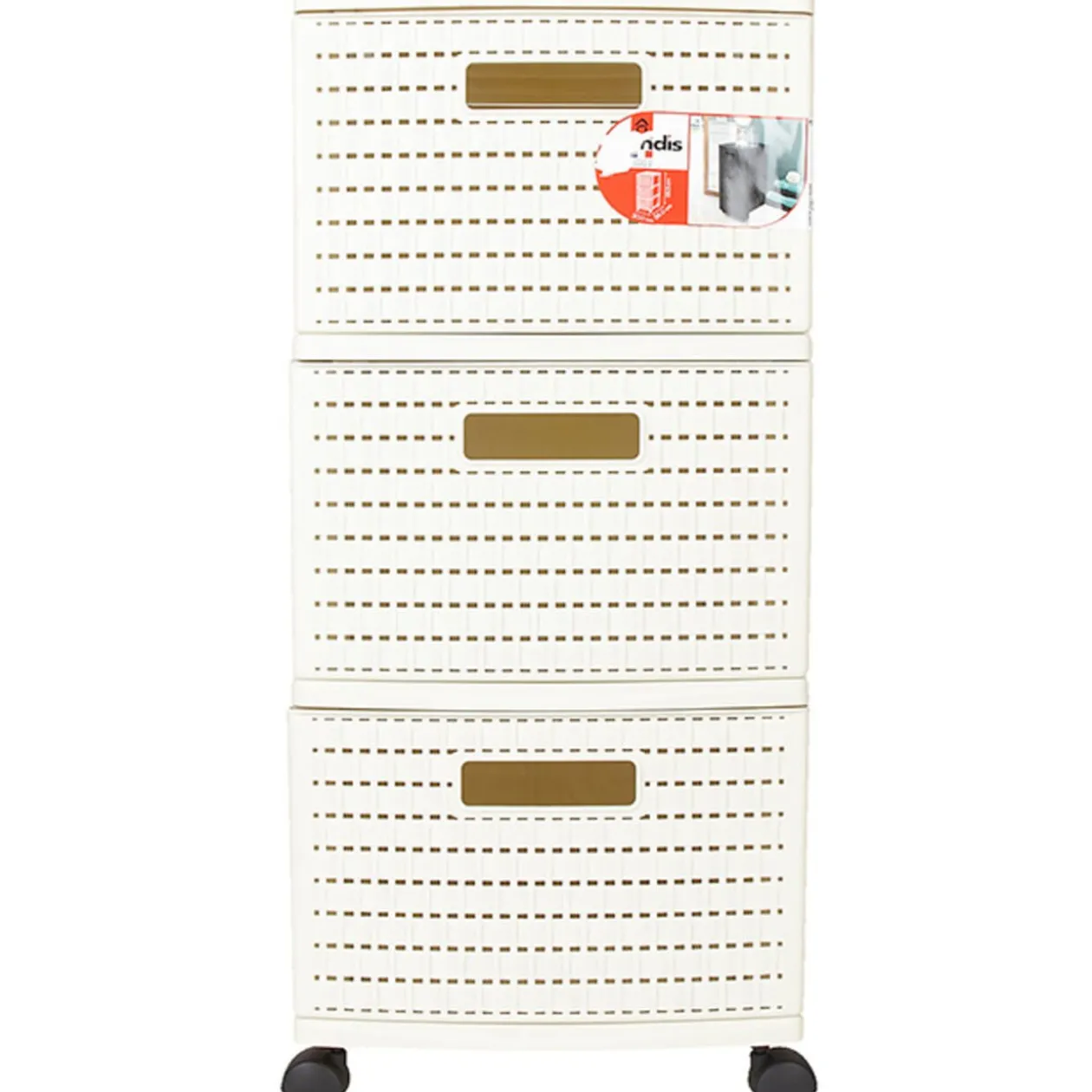 Tour de rangement 3 tiroirs blanc