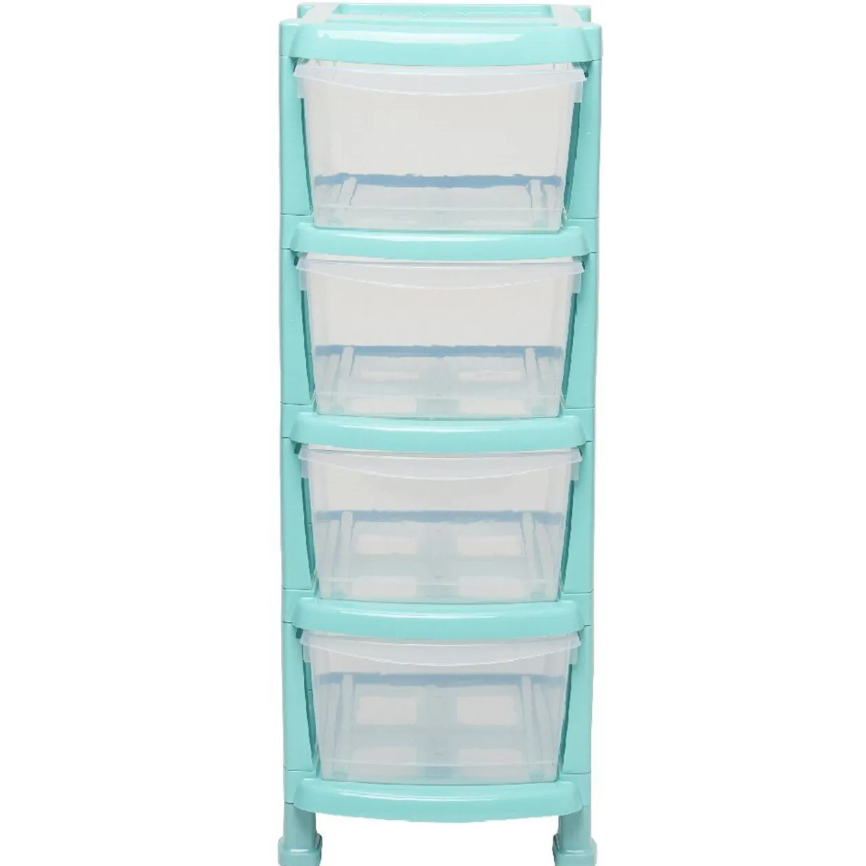 Tour de rangement 4 tiroirs A4 vert