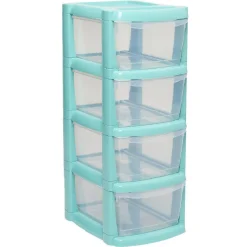 Tour de rangement 4 tiroirs A4 vert