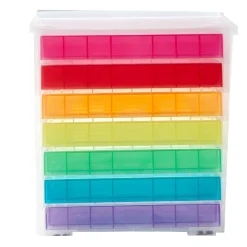 Tour de rangement 7 tiroirs multicolores