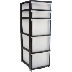 Tour de rangement 5 tiroirs L37xl26,8xH81,5cm