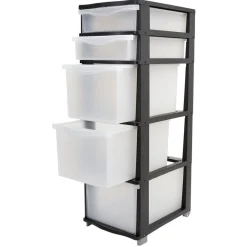 Tour de rangement 5 tiroirs L37xl26,8xH81,5cm