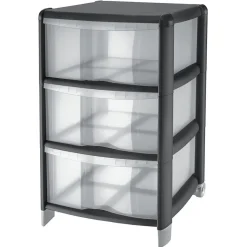 Tour de rangement 3 tiroirs 20L