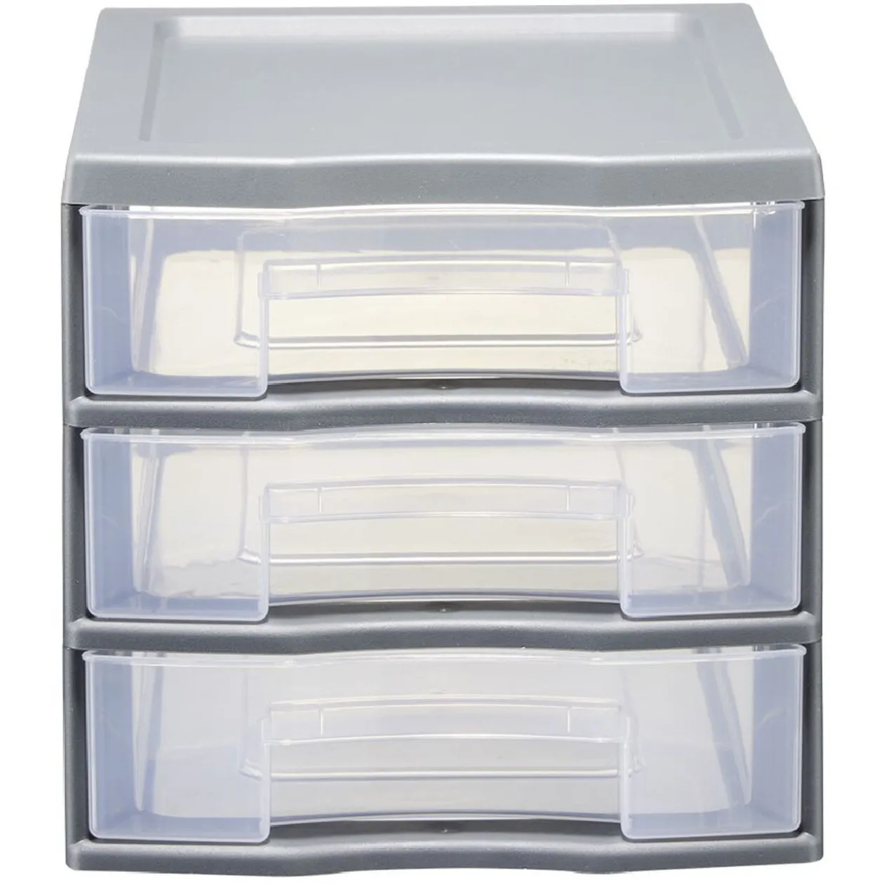 Tour de rangement 3 tiroirs format A6 gris