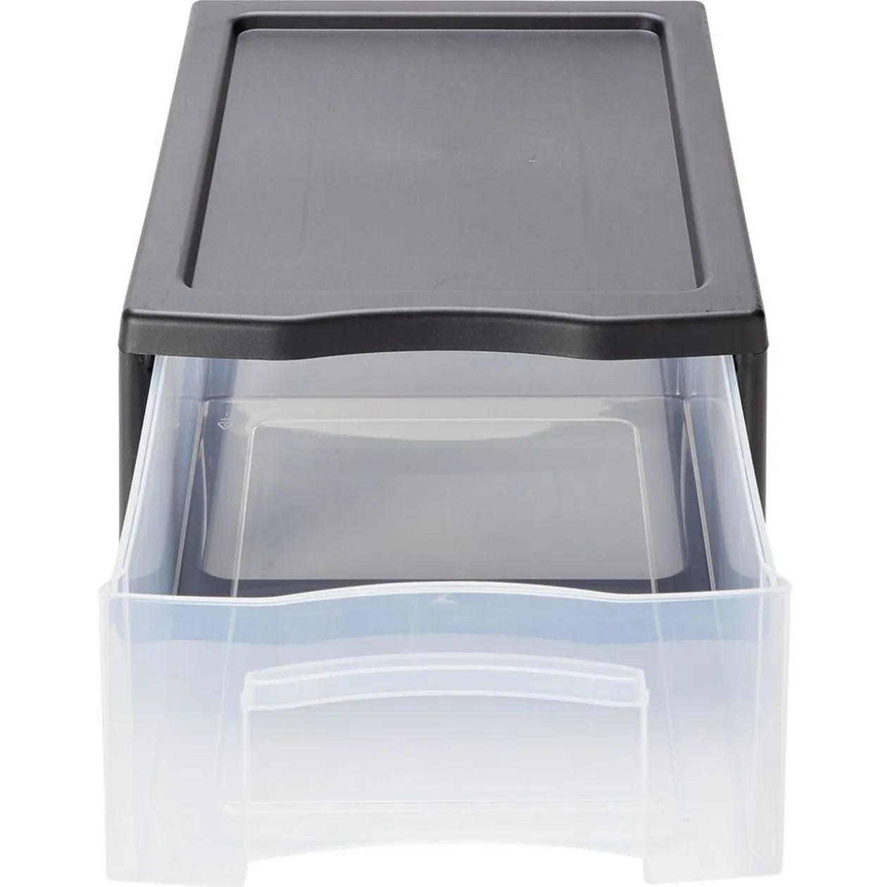 Tour de rangement 1 tiroir format A4 transparent et noir