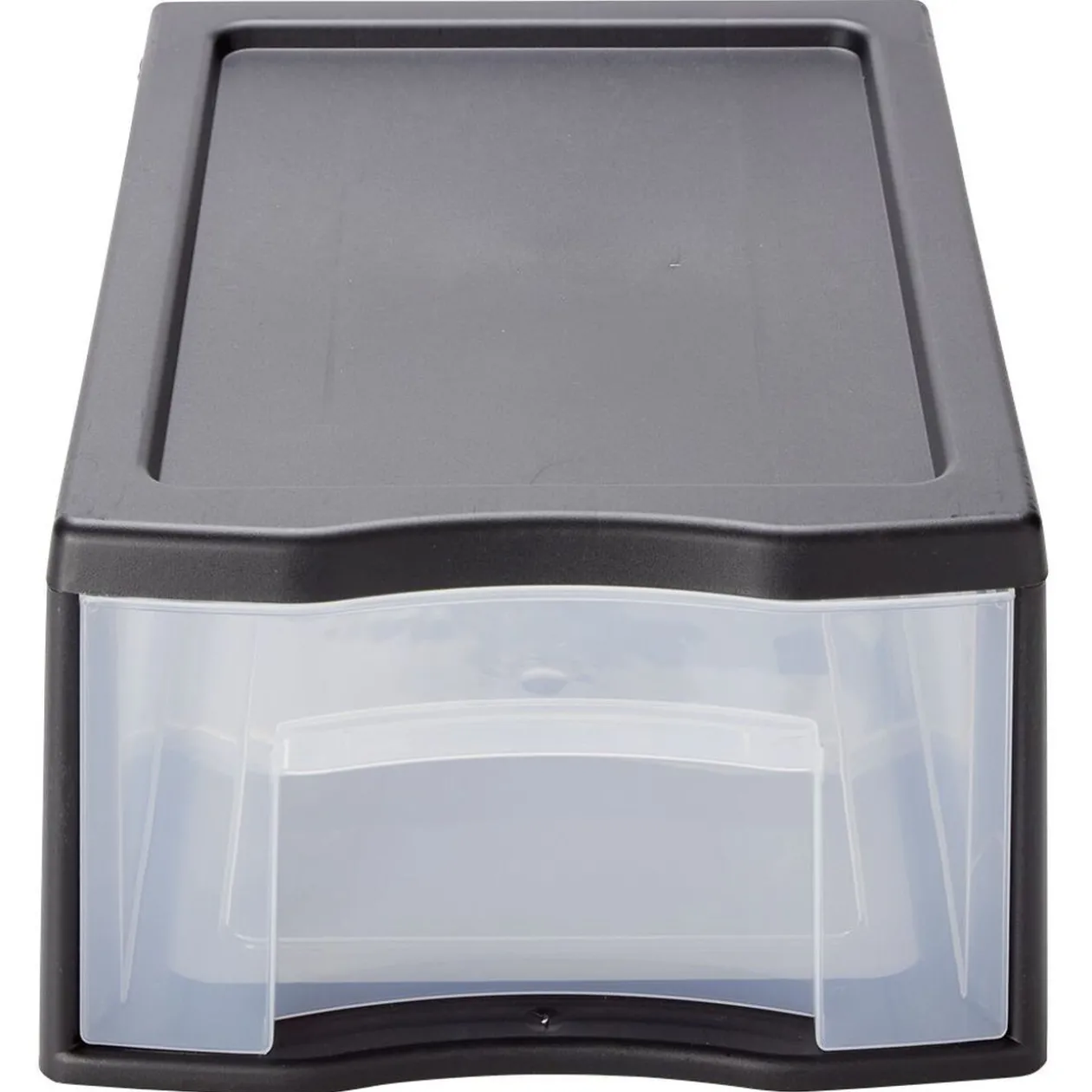 Tour de rangement 1 tiroir format A4 transparent et noir