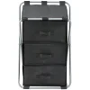 Tour de rangement pliable 3 tiroirs noir