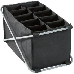 Tour de rangement pliable 10 compartiments noir