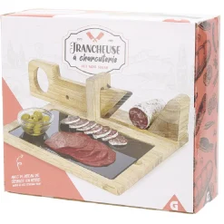 Trancheuse à charcuterie en bois