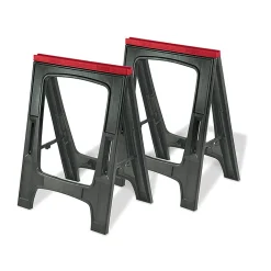 Tréteau en plastique noir x2