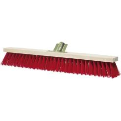 Tête de balai en bois poils rigides pour extérieur 60cm