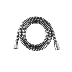 Tuyau de douche gris argenté et noir 2 m