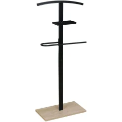 Valet de chambre en bois et métal noir WILLIAM