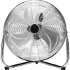Ventilateur industriel à poser gris chromé Homday 45 cm