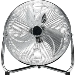 Ventilateur industriel à poser gris chromé Homday 45 cm