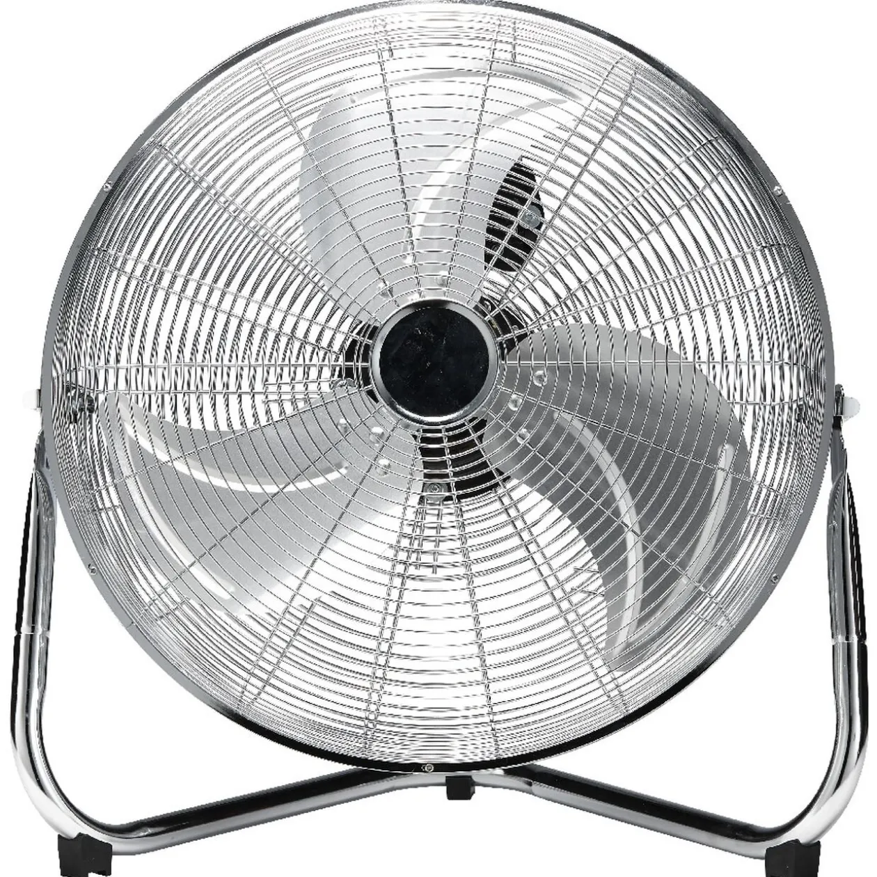 Ventilateur industriel à poser gris chromé Homday 45 cm