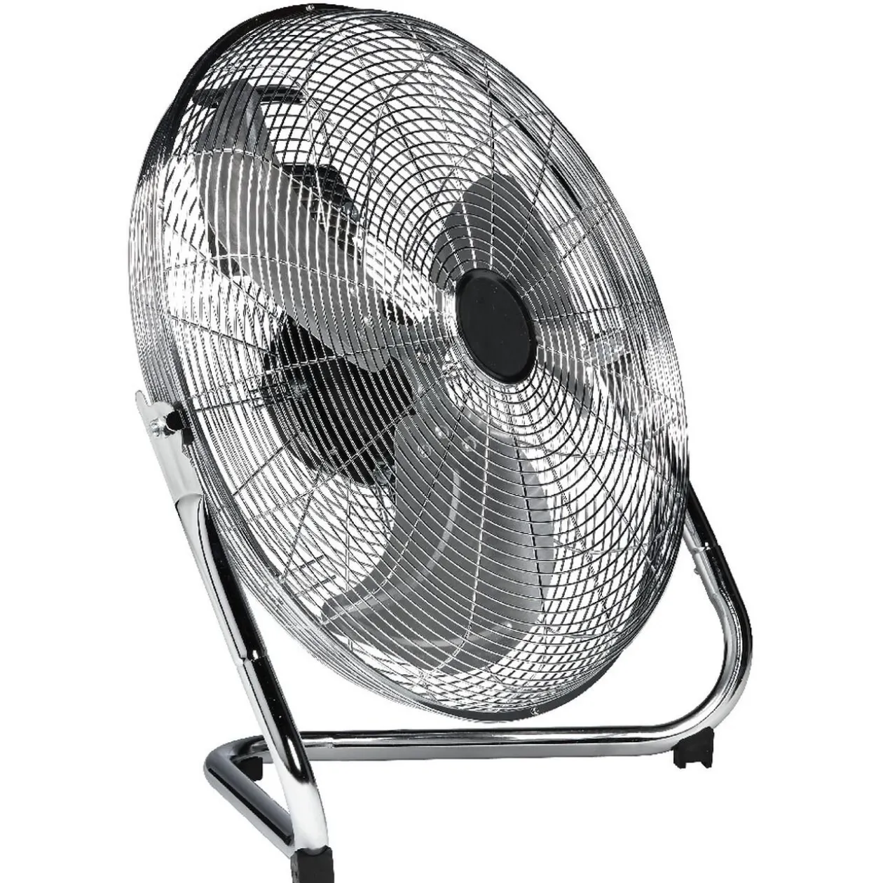 Ventilateur industriel à poser gris chromé Homday 45 cm