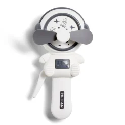 Ventilateur manuel forme astronaute 3 coloris