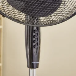 Ventilateur sur pied - 3 vitesses - 45W - Noir