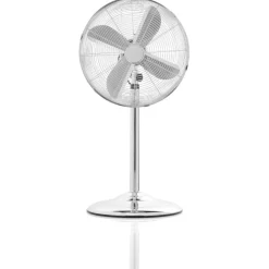 Ventilateur sur pied gris chromé Homday 40 cm